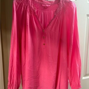 Lilly Pulitzer Vibrant Pink Blouse
